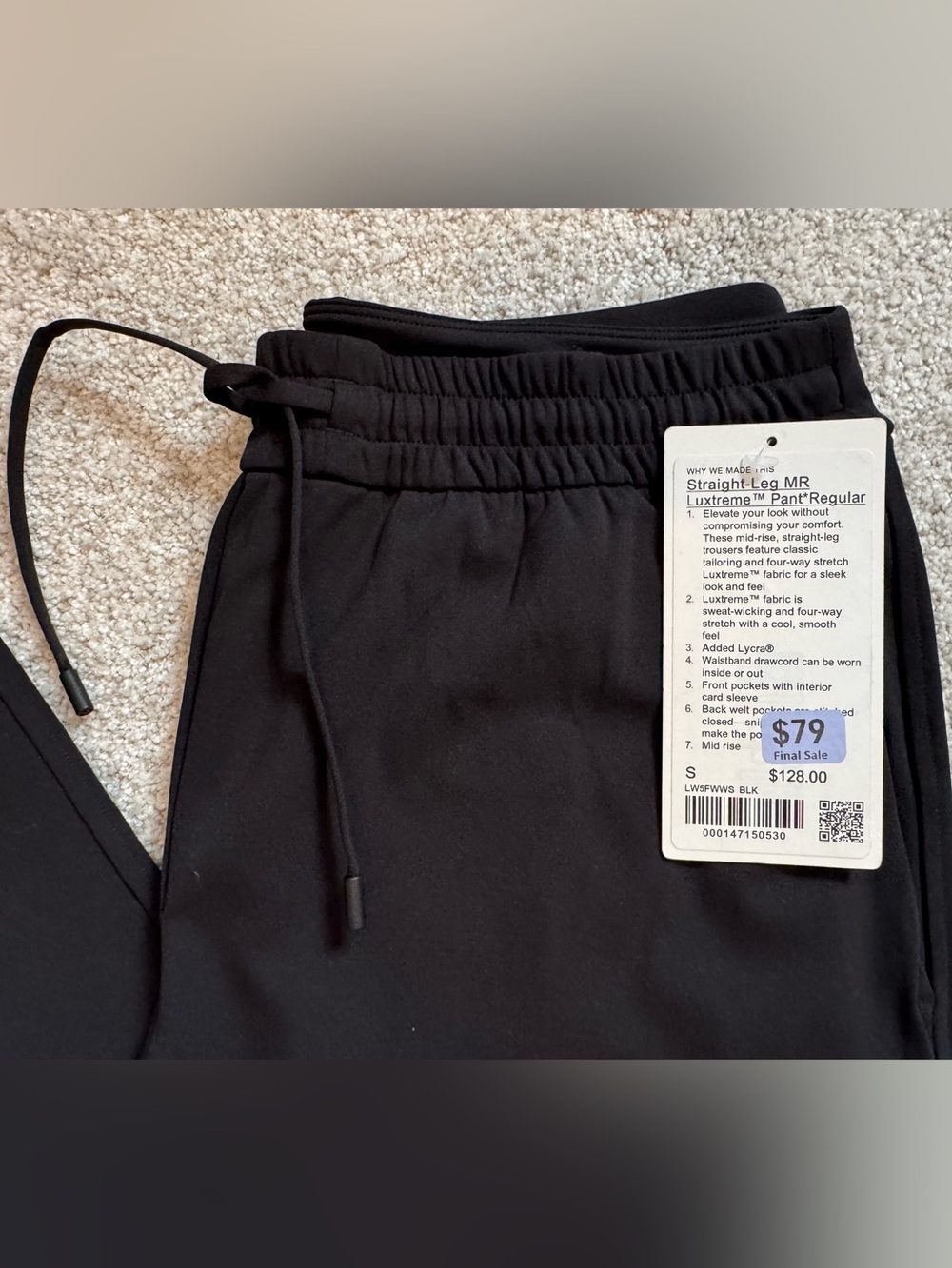 Straight Leg Luxtreme Pant - Picture 2 of 2